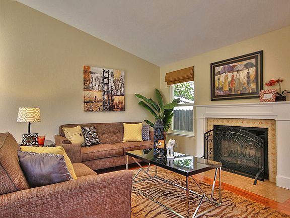 Formal living room with hardwood floors