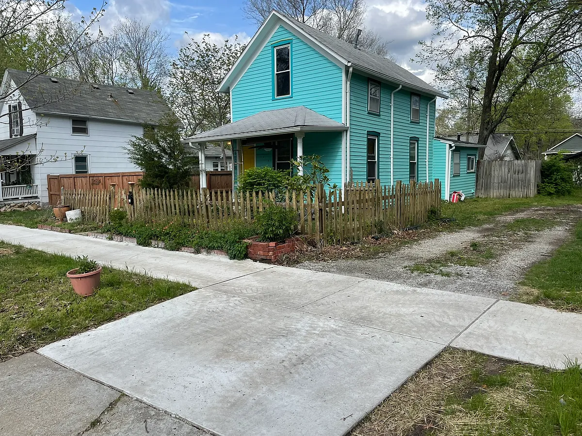 Front entrance and driveway. New driveway and sidewalk! - 1128 Connecticut St