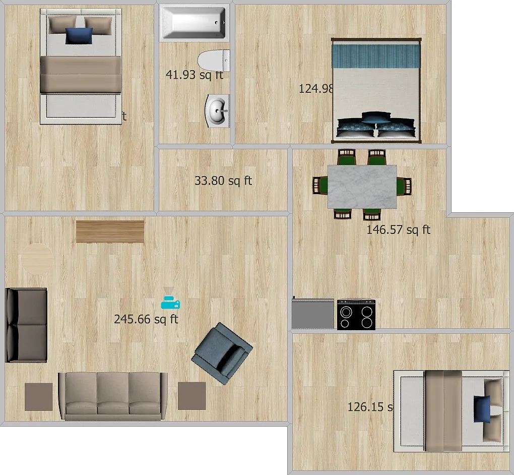 3 bed, 1242 sqft, $2,300 — Photo 2