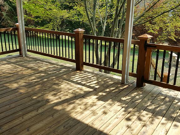 Large shaded deck