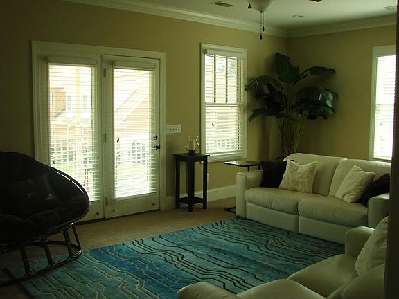 Family room with water view