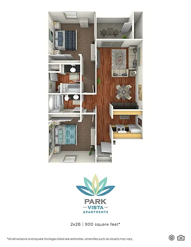Floor plan 2x2B