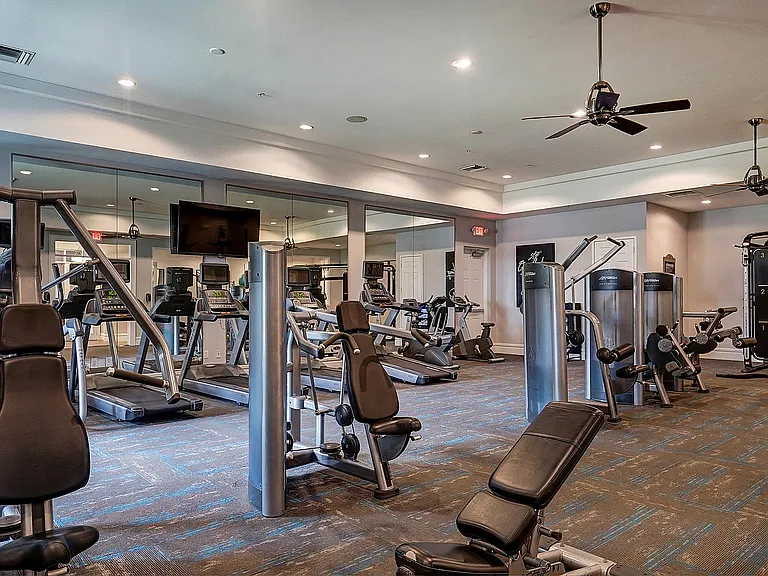 Expansive Fitness Center with Weight Training