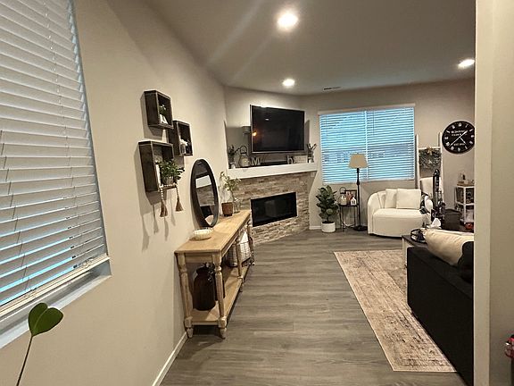 Front door entry into living room