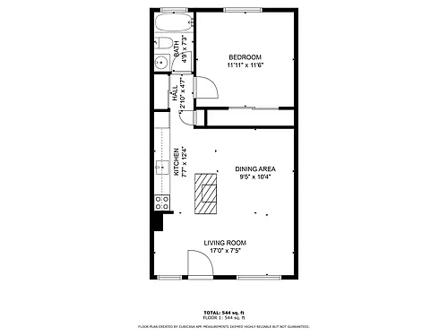 Floor plan One Bedroom