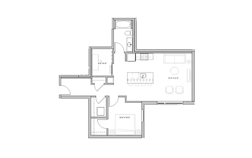 Floor plan 1x1 + Den - C29