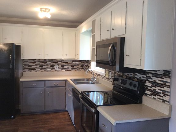 Kitchen and appliances with a contemporary look.