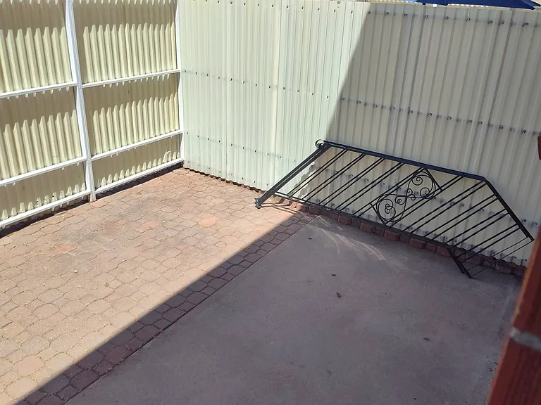 This is your new Patio. Add a sun cover and a BBQ grill and enjoy life.