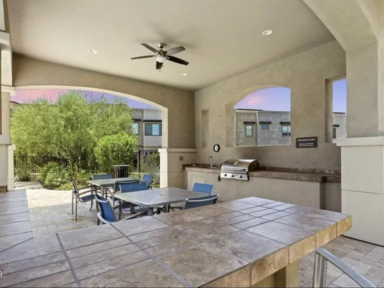 grill by pool
