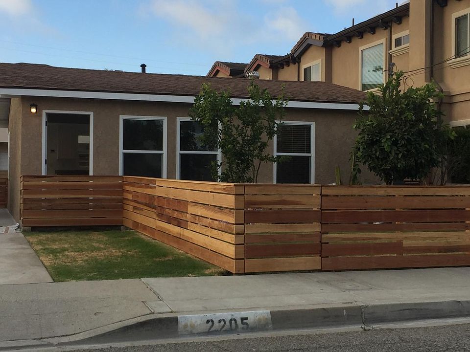 Front yard with fence