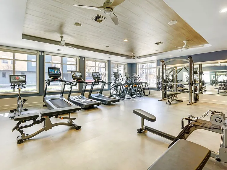 State-of-the-art fitness center with strength and cardio equipment