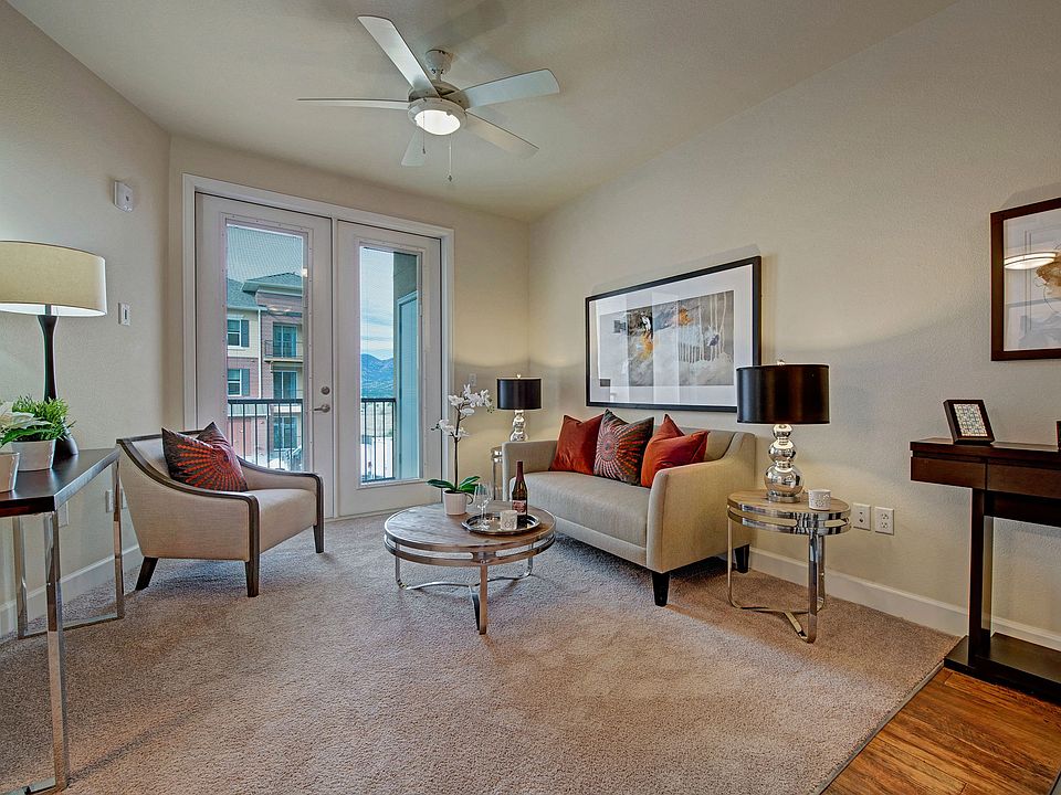 Elements at Briargate Furnished Living Room View