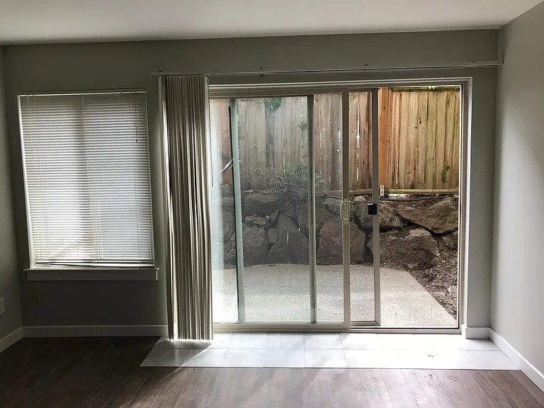 Living room area and patio