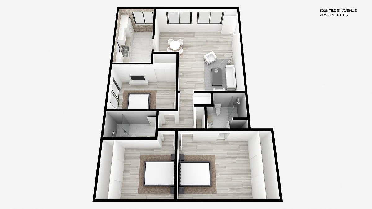 Floor plan Three Bed ~ Two Bath