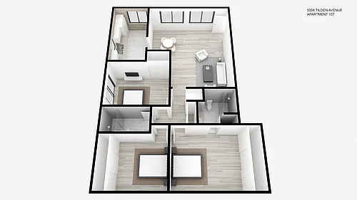 Floor plan Three Bed ~ Two Bath