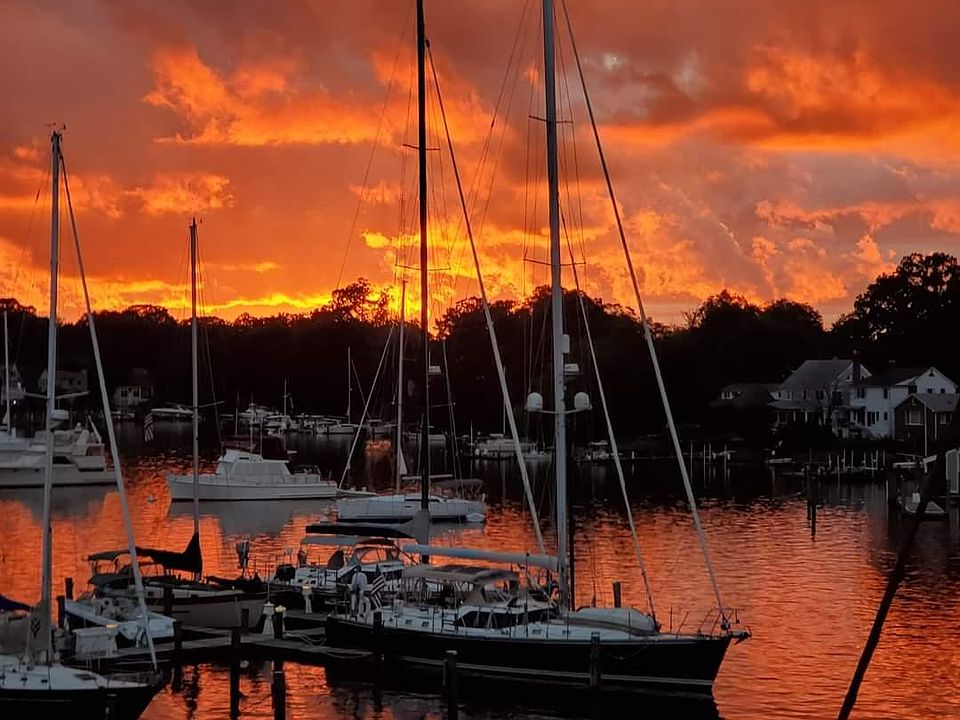 Sunset over Spa Creek from condo deck