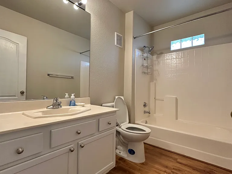 Spacious second bathroom.