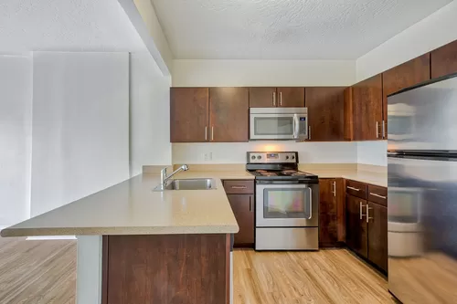 Kitchens are complete with stainless steel appliances - Renaissance Tower