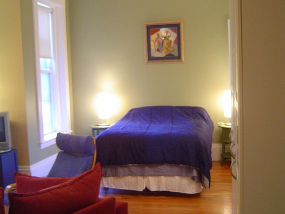 Spacious studio apartment with cozy sleeping area