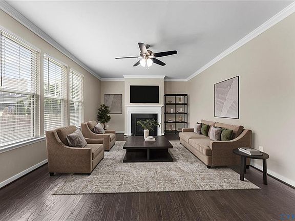 family room with fireplace
