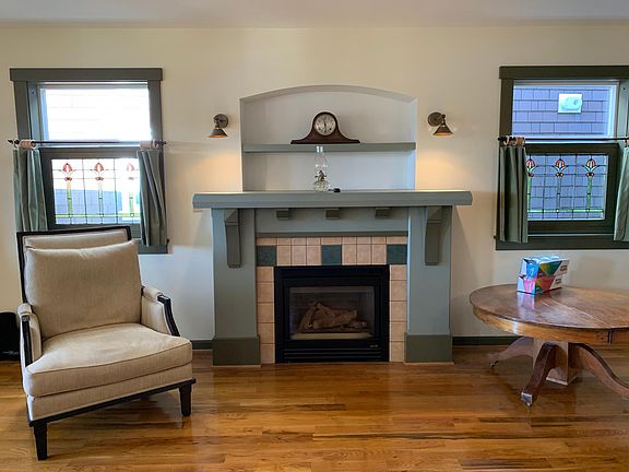 Living room fireplace