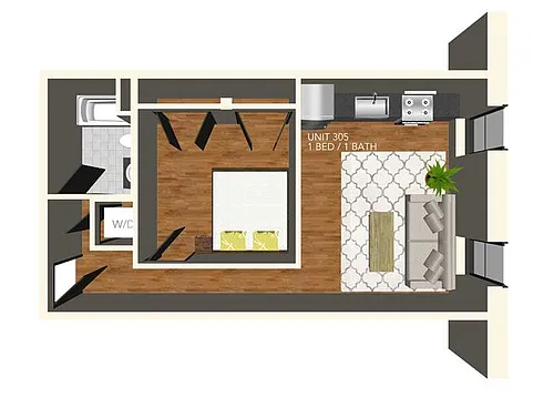 Floor plan Garbers Gables 305