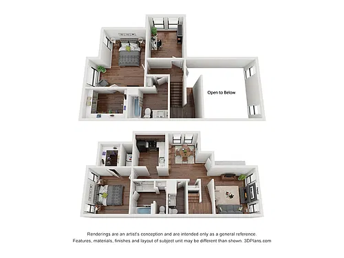 Floor plan B7 Townhome + Flex Space