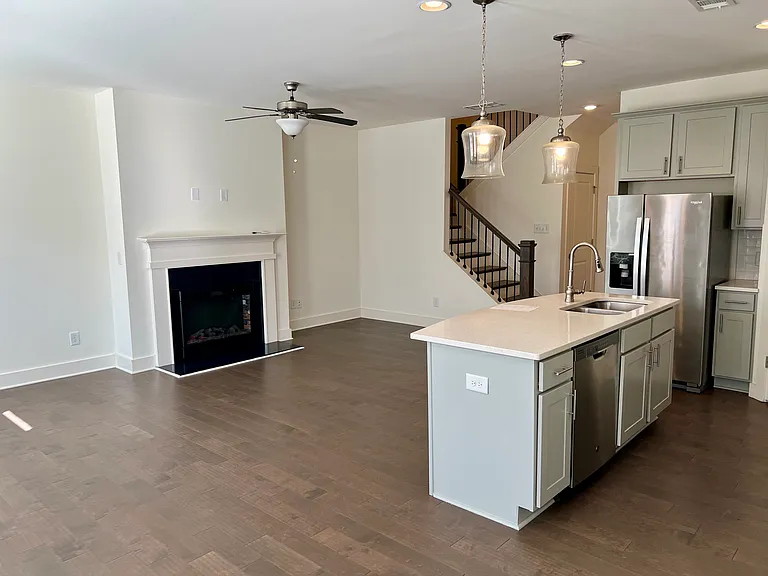 Clean, modern and open floor plan