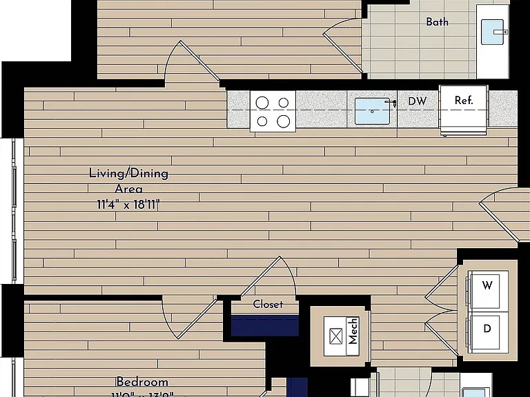 B 2BR-L2 Two Bedroom Floor Plan B 2BR-L2 Two Bedroom Floor Plan