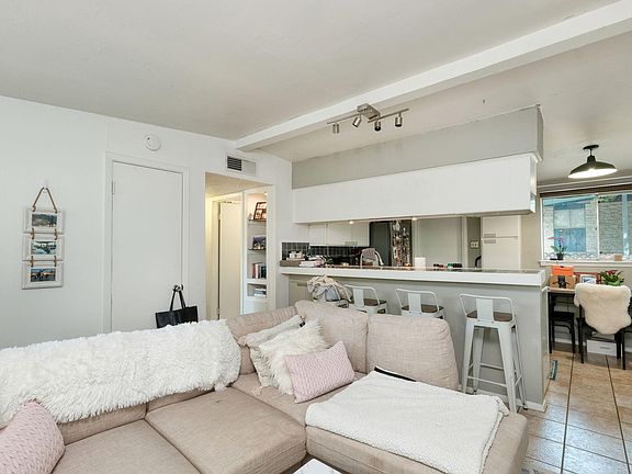 View from living into kitchen