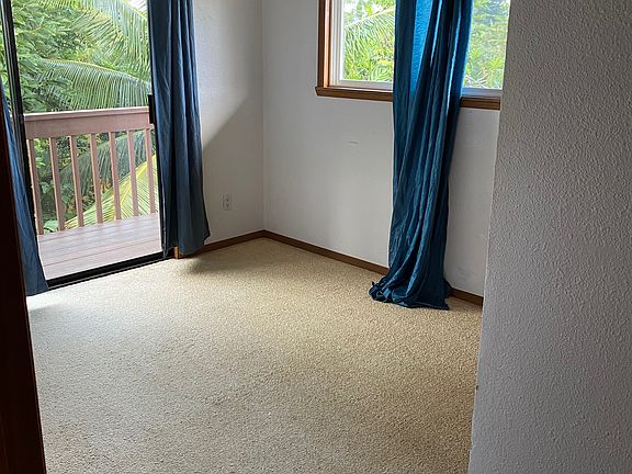 View looking out bedroom #1.