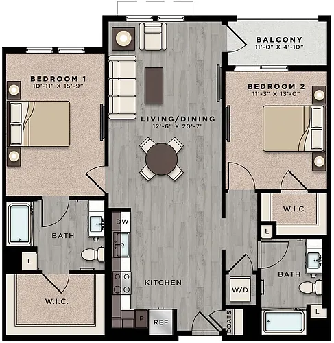 Floor plan CA124-B4-1205