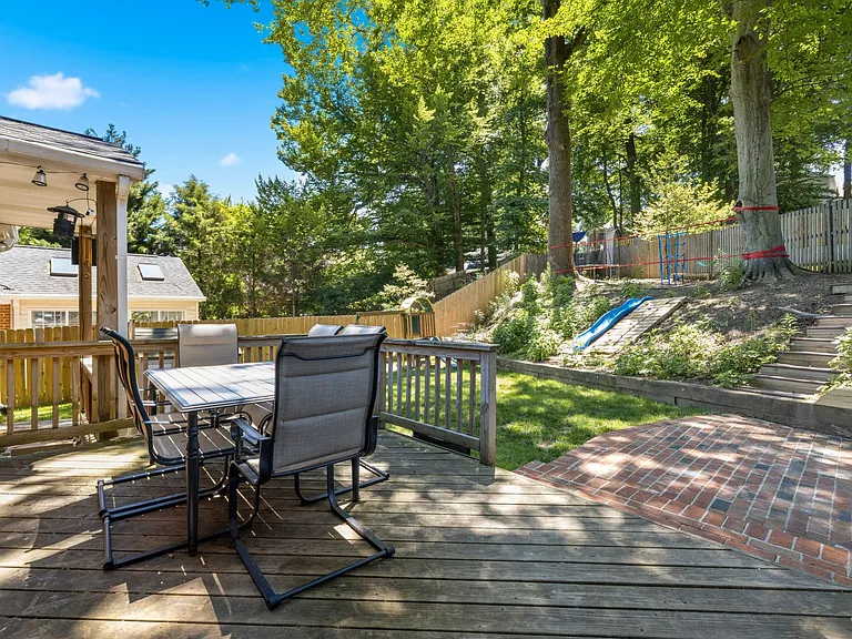 Deck and revamped backyard for entertaining