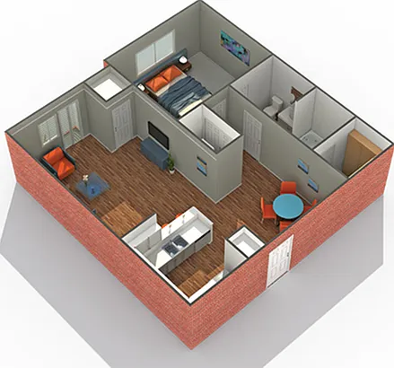 Isles | 1-Bedroom Floorplan Isles | 1-Bedroom Floorplan