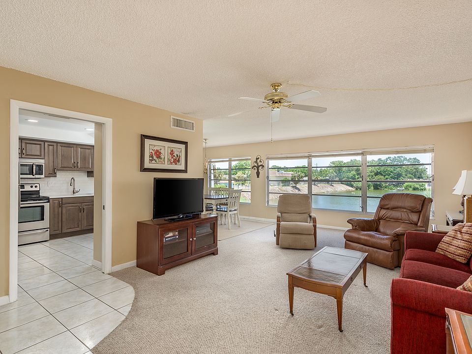 Living room overlooking lake