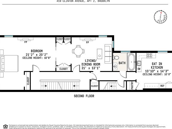 2nd image of 419 Clinton Ave #2B