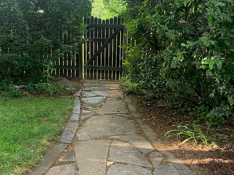 back gate that leads to open space