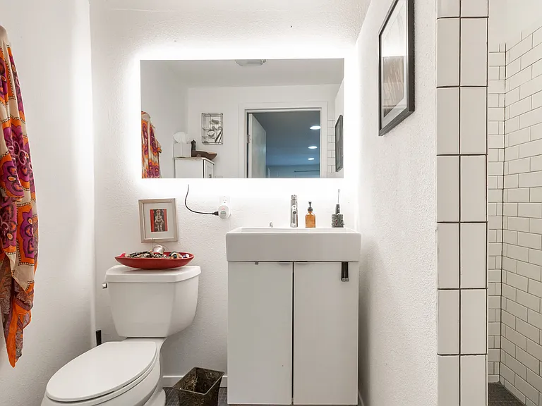 Bath with shower