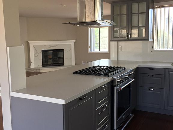 View from kitchen to living area