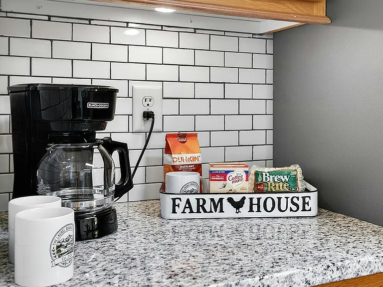 Coffee Station with Branded Mugs