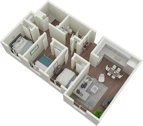 Floor plan 3Bed/2Bath A