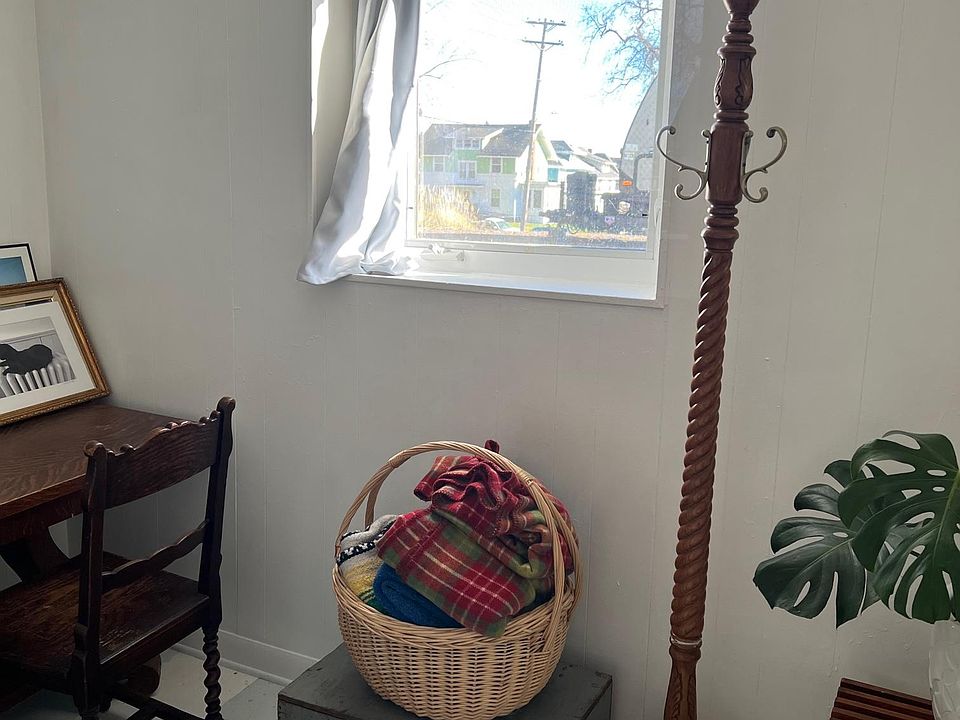 View of Lake Superior in distance from window