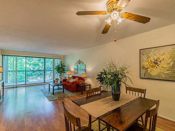 Living room and dining room