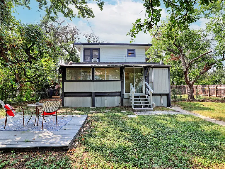 Shared yard with deck