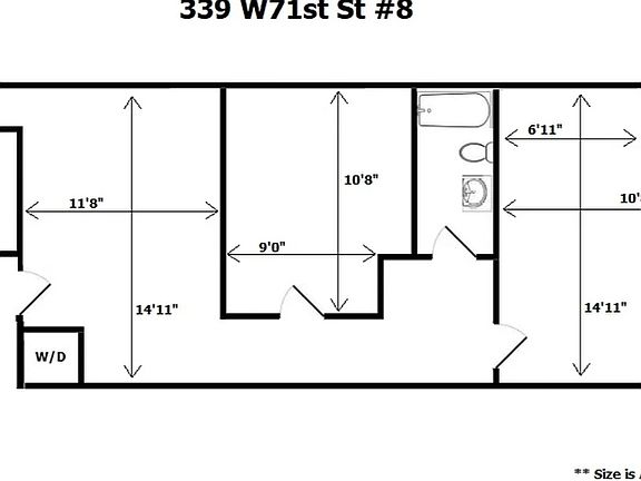 2nd image of 339 W 71st St APT 8