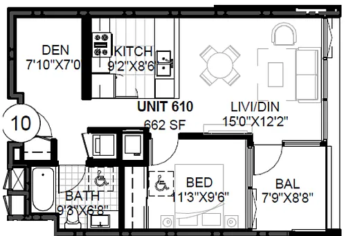 Floor plan SPIRE 1C