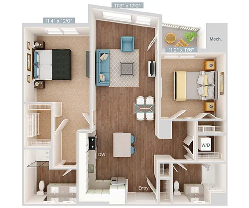 Floor plan Furnished-f-B2U_1094SF2256