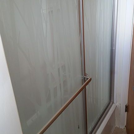 Etched Glass Shower Doors