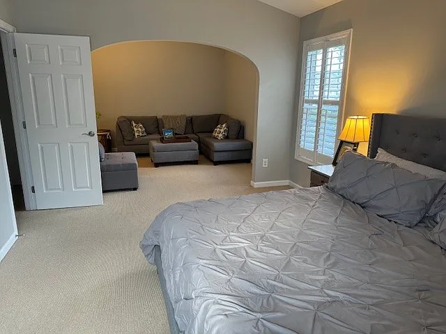 Master bedroom with full size sitting room and second close
