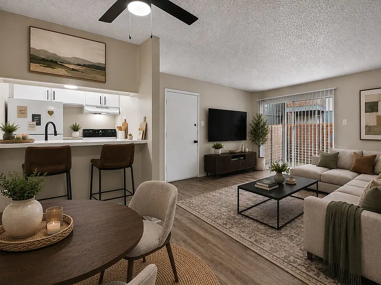 Living/dining _ Open living and dining with private patio access
